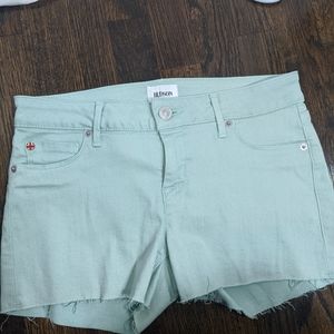 Hudson Wild Green Amber Fray Hem Short
